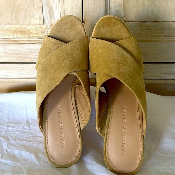 Veronica Beard Loro Wedge Sandal Dessert Sport 8.5 - Picture 4 of 6